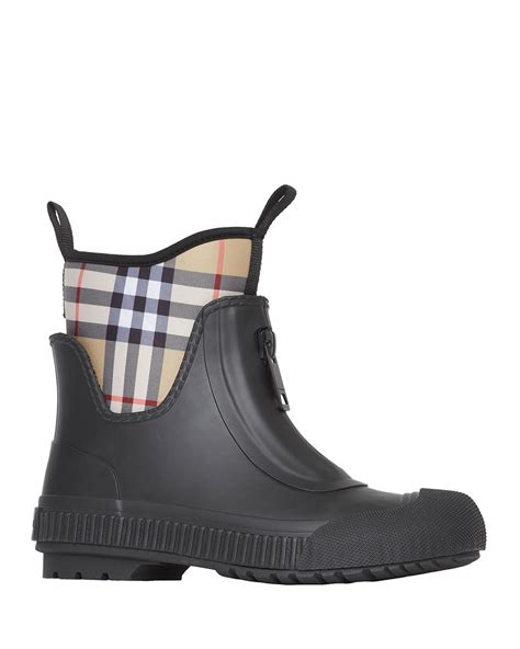 Burberry Flinton Check Rain Booties 